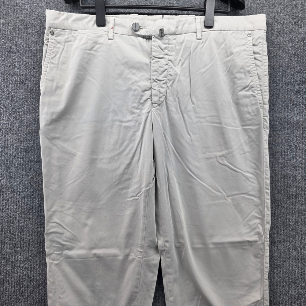 Kiton Napoli Men 38 Gray Cotton Stretch Trousers Pants Italy